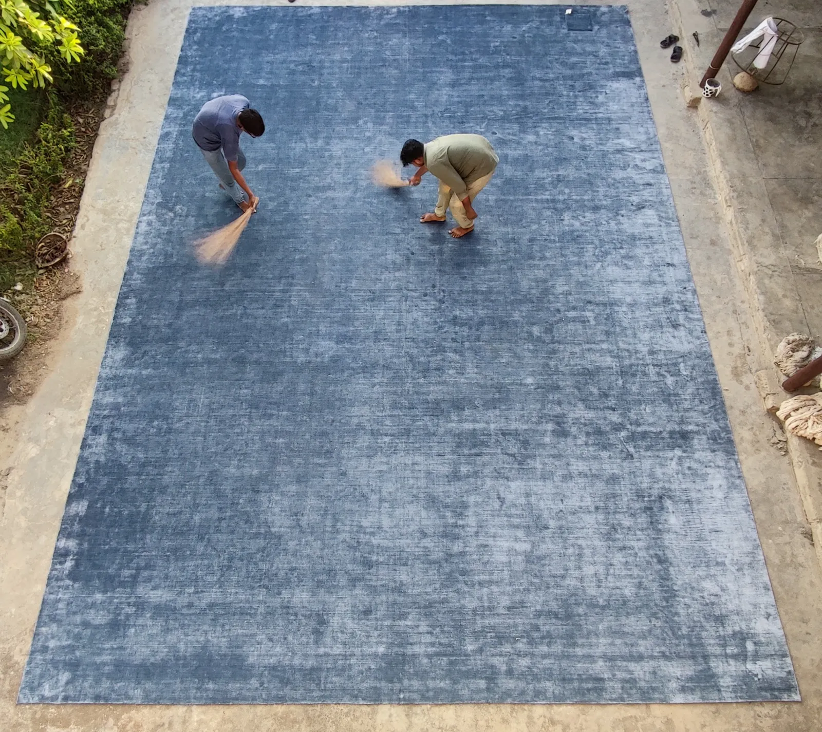 Handloom ribbed rug