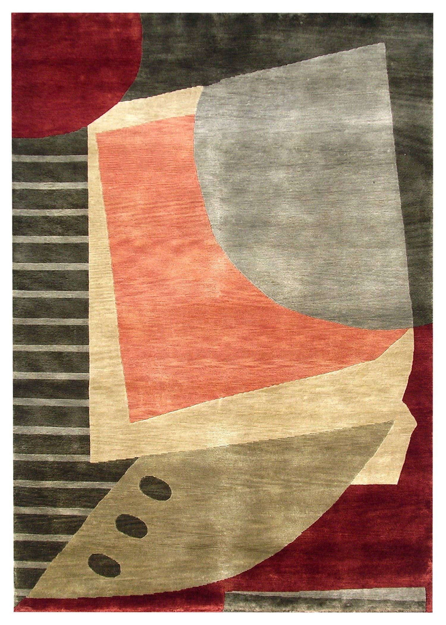 Tibetan Saffron & Charcoal rug